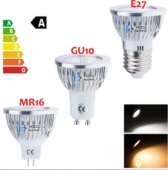 Энергосберегающая e14 GU10 MR16 E27 AC85-265V 12V COB Светодиодная Точечная Лампа Downlight 3W 5W 7W