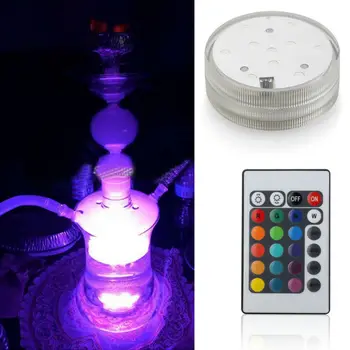 1 шт. украшение для свадебной вечеринки под водой светильник с дистанционным управлением RGB водонепроницаемый для основания для кальяна
