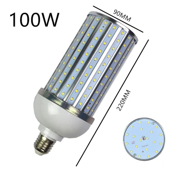 Светодиодная лампа в алюминиевом корпусе 100 Вт 110 В 220 В B22 E26 E27 E39 E40 LED Corn light уличный фонарь холодный Теплый Белый