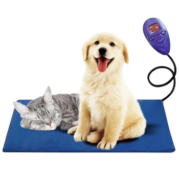 Грелка для домашних животных для кошек и собак, грелка с регулируемой температурой, Коврик для кровати для домашних животных с электрическим подогревом