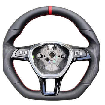 Для VWGolf 7 T6 Passat Tiguan R-Line Новое Изготовленное На Заказ Рулевое колесо с Плоским Дном Без Места для Лопастей