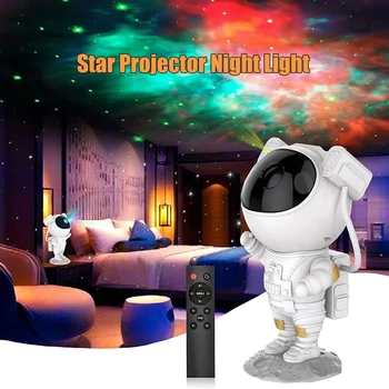 Астронавт Ночные огни Галактика Звездный проектор Перезаряжаемая лампа Star Space Bluetooth LED Lase для детской спальни Подарок для домашнего декора
