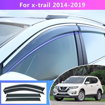 Солнцезащитный козырек от дождя для Nissan X-Trail T32 2014 2015 2016 2017 2018 2019, Автоаксессуары для стайлинга автомобилей, 4 шт.