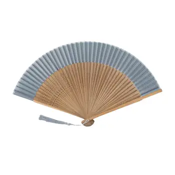 Женские ручные веера, Складной китайский Шелковый веер с кисточкой, Складной винтажный веер с бахромой, для украшения стен, для танцев