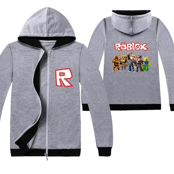 Roblox/ детская куртка на молнии, Повседневная детская одежда, осенне-зимняя теплая куртка для взрослых, мужчин и женщин