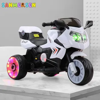 Детский Электрический мотоцикл Трехколесный велосипед с музыкальным освещением, на котором катаются дети, игрушки, автомобиль, Перезаряжаемая детская игрушка, Мотоцикл, скутер, подарки