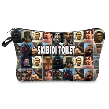 3D игра Новый продукт Skibidi Туалет Периферийный Туалетный Человек Двухмерная Косметичка Сумка для хранения Сумка для стирки Лучший подарок На День Рождения