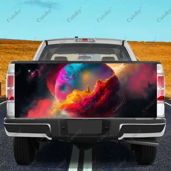 Космическая Туманность Красочные наклейки на грузовик Наклейка на дверь багажника грузовика, наклейки на бампер с графикой для легковых автомобилей, грузовиков, внедорожников