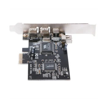 PCI-E 1X IEEE 1394A 4 порта (3 + 1) Firewire Card Adapter для настольных ПК A06 21