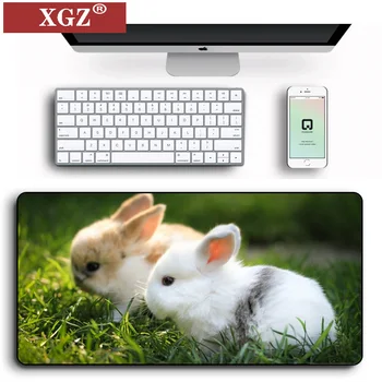 Маленький Белый Кролик 80x30 см Резиновый Негабаритный Настольный Коврик Для ПК Клавиатура Ноутбука CSGO Коврик Для Мыши Плеер Игровой Коврик Для Мыши XL