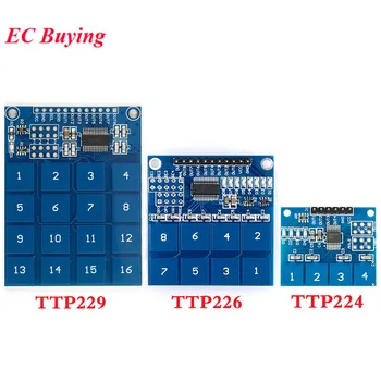 TTP224 TTP226 TTP229 Цифровой Переключатель Сенсорный Модуль 4 8 16 Канальный Способ Емкостный Сенсорный Переключатель Сенсорный Модуль Для Arduino