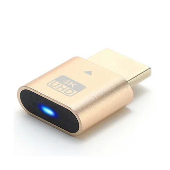 HDMI-совместимый 4K-фиктивный разъем со светодиодной подсветкой для видеокарт, аксессуаров для ПК, настольного компьютера/ноутбука, адаптера для визуального отображения A