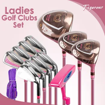 Tigeroar Оригинальные качественные женские клюшки для гольфа, набор для гольфа для начинающих леди, полные наборы для гольфа