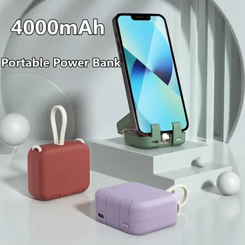 Портативный внешний аккумулятор емкостью 4000 мАч с быстрой зарядкой Мощностью 5 Вт для Iphone Huawei Xiaomi Pack Mini Mobile Phone Wireless Powerbank