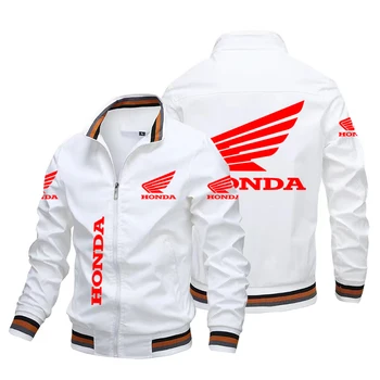 Мужская куртка Honda Honda Red Wing С принтом, Мужская куртка-бомбер, Осенний модный тренд 2021, Красивая мотоциклетная куртка, Мужская одежда