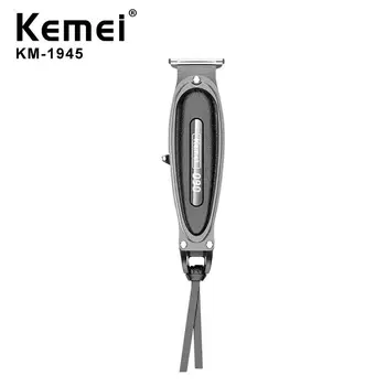 Kemei KM-1945 Маленькая Быстрая Зарядка светодиодный ЖК-дисплей Металлическая Кожаная Профессиональная Электрическая Машинка Для Стрижки волос