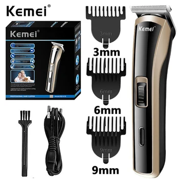 Kemei Электрическая Беспроводная Машинка для стрижки волос, Перезаряжаемая Детская машинка для стрижки волос, инструмент для укладки Волос, Оригинальная мужская машинка для стрижки волос KM-418