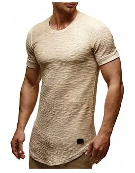 № 2 A1338, летние новые мужские футболки, однотонные, тонкие, трендовые, повседневные, с короткими рукавами, модные
