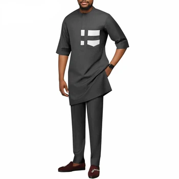 Продажа Мужского комплекта из 2 предметов с Батиком в Африканском национальном стиле, Ropa Para hombresшорты Мужские Tech Terno Masculinos Completo Suit