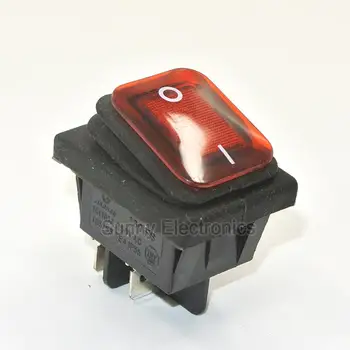 50 x красный Хорошее качество RL2 (P) Водонепроницаемый IP65 ВКЛ/выкл кулисный переключатель Лодка Автомобильный кулисный переключатель